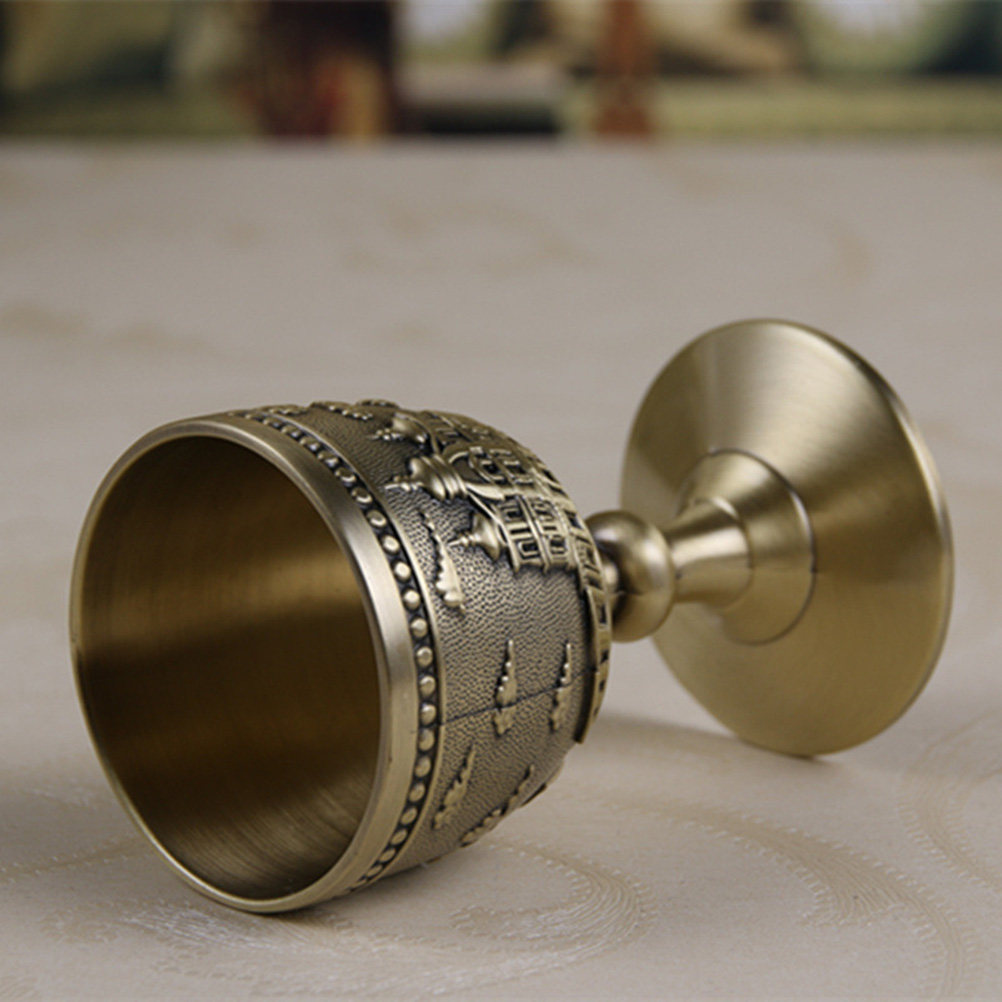 Coffee Tea Drink - Metal Copper Alloy Liquor Cup Bronze