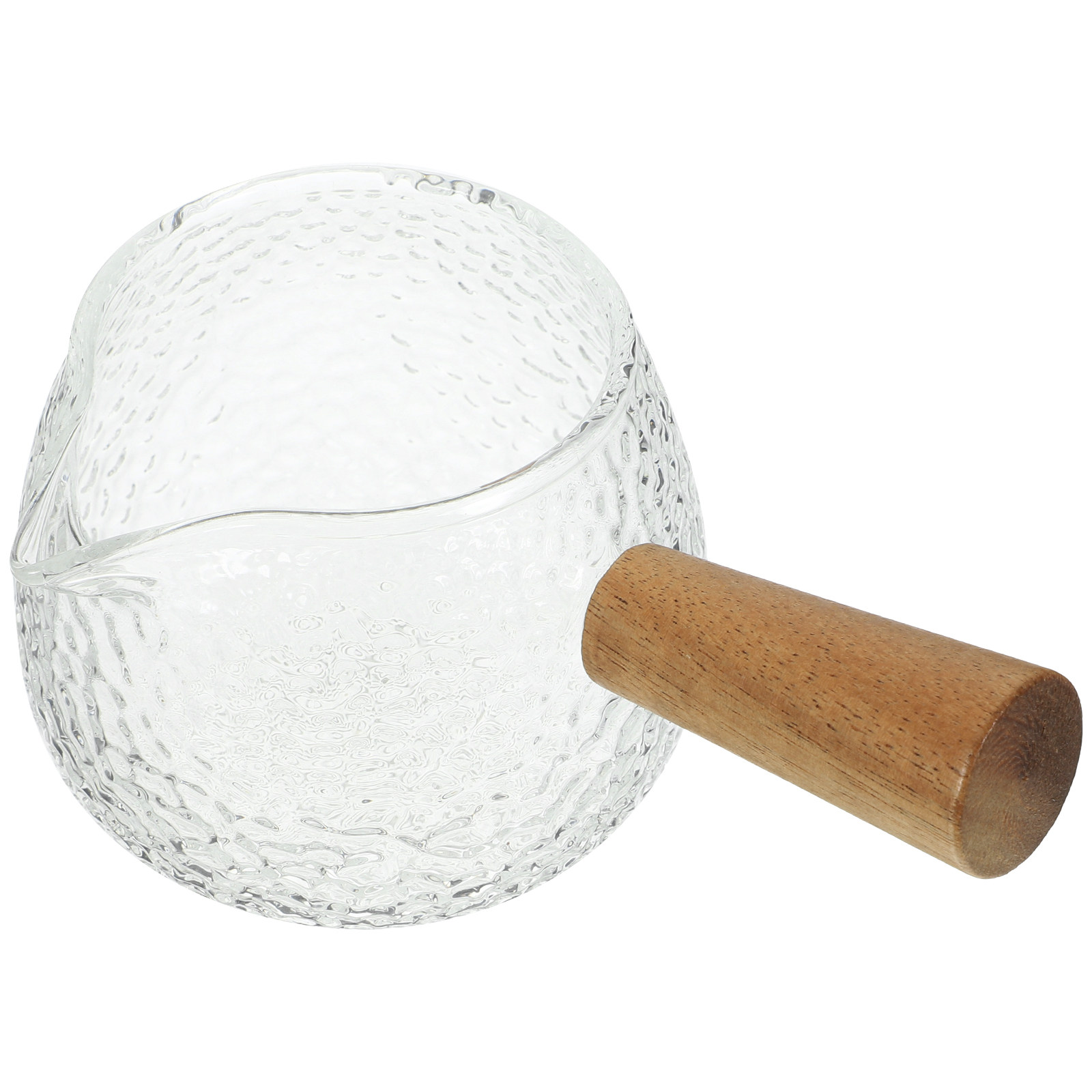 Wooden Handle Glass Milk Pitch - Coffee Tea Hot avaliação e preço