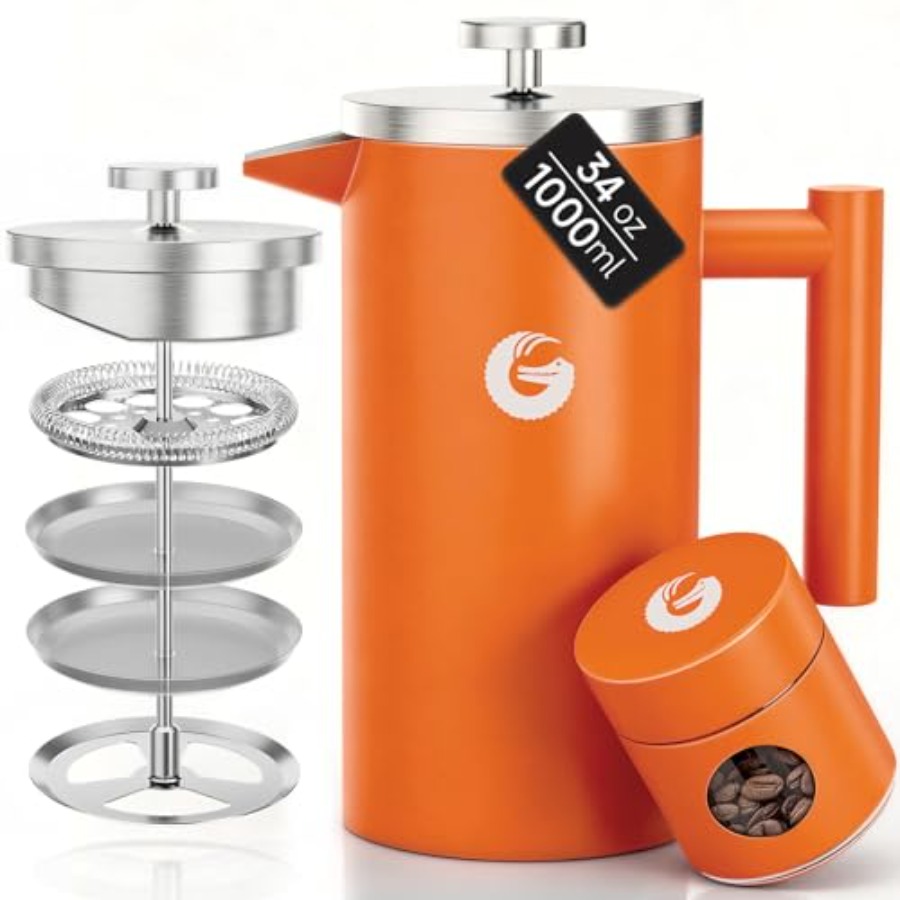 French Press Coffee Maker 34oz - Coffee Plus Tea avaliação e preço
