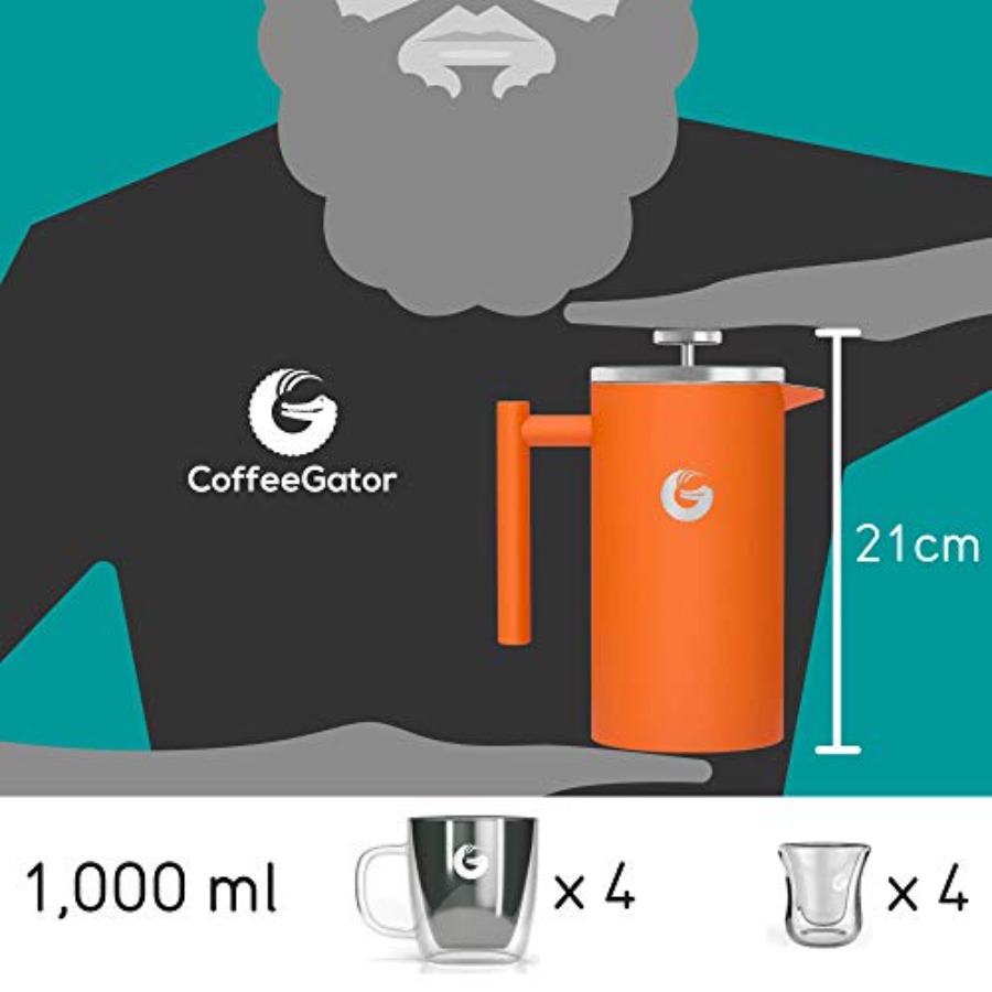 French Press Coffee Maker 34oz - Coffee Plus Tea avaliação e preço