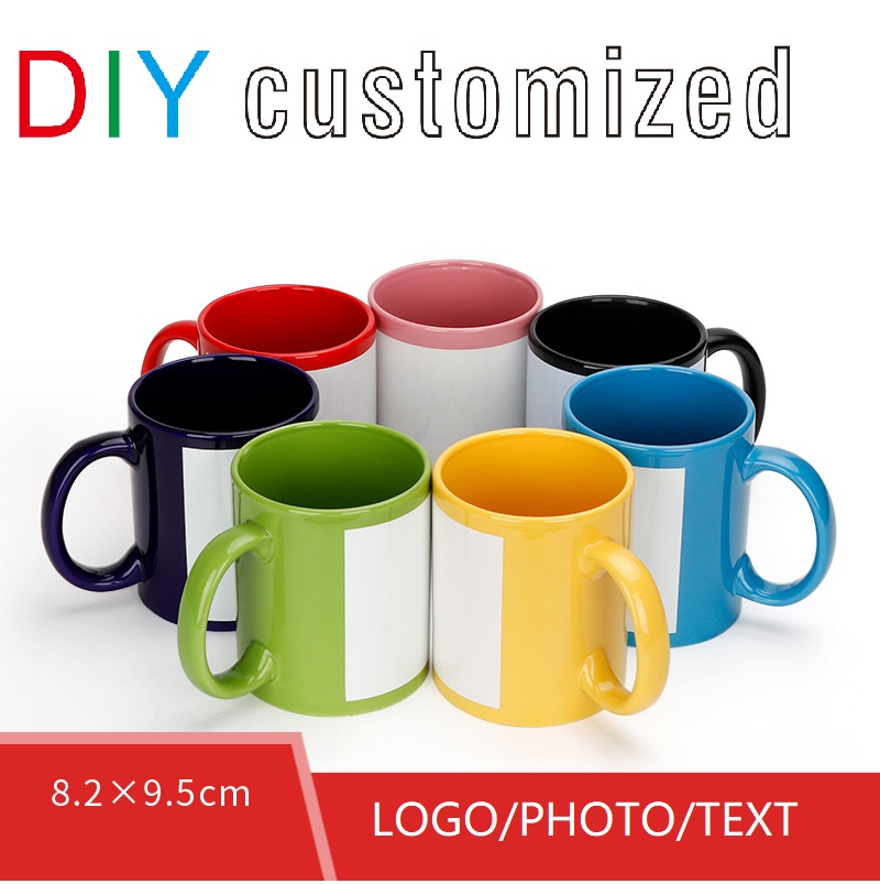 Black Cup DIY LOGO Ceramic 350 - Coffee Tea Picture avaliação e preço