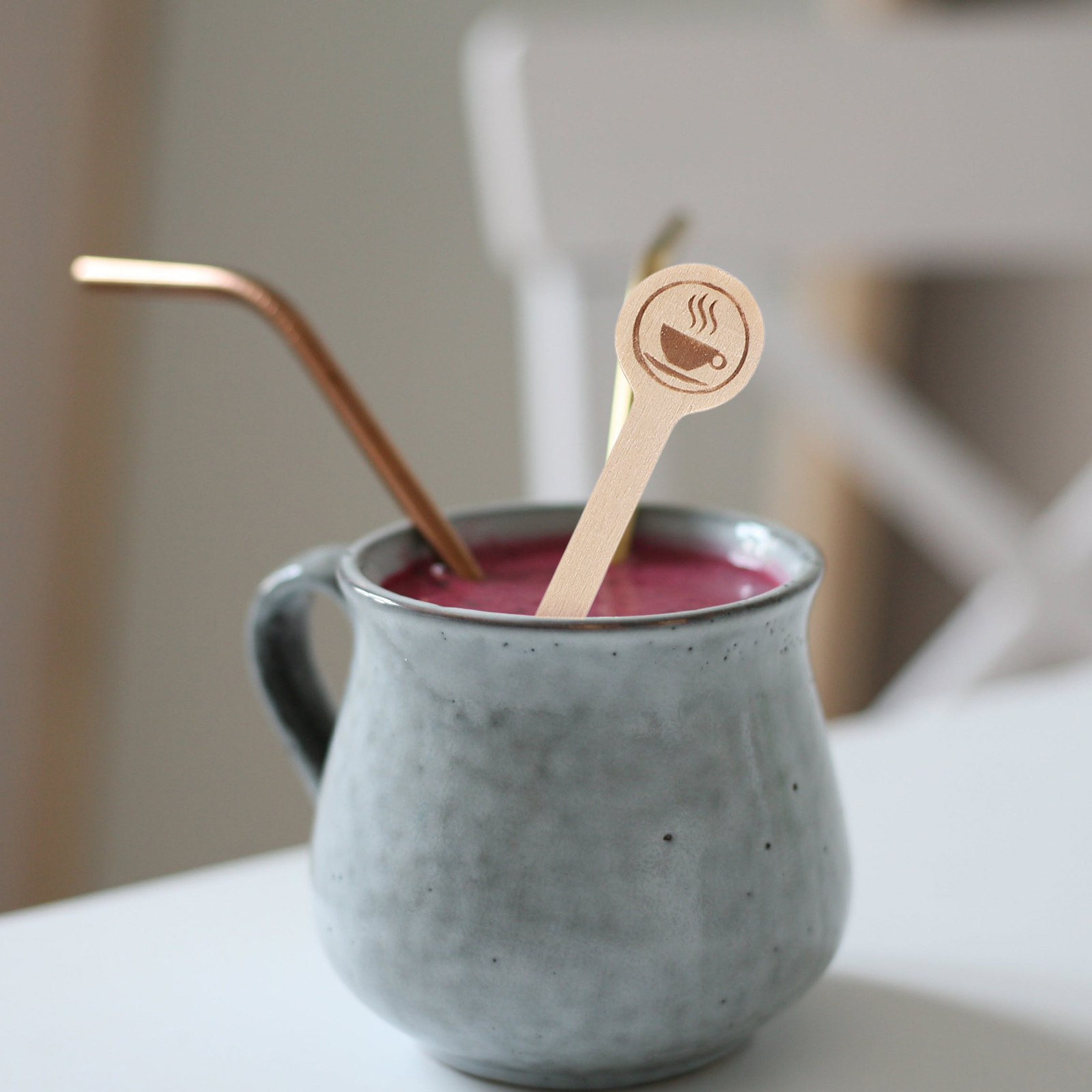 100Pcs Wooden Beverage Stirrer - Coffee Tea Hot avaliação e preço