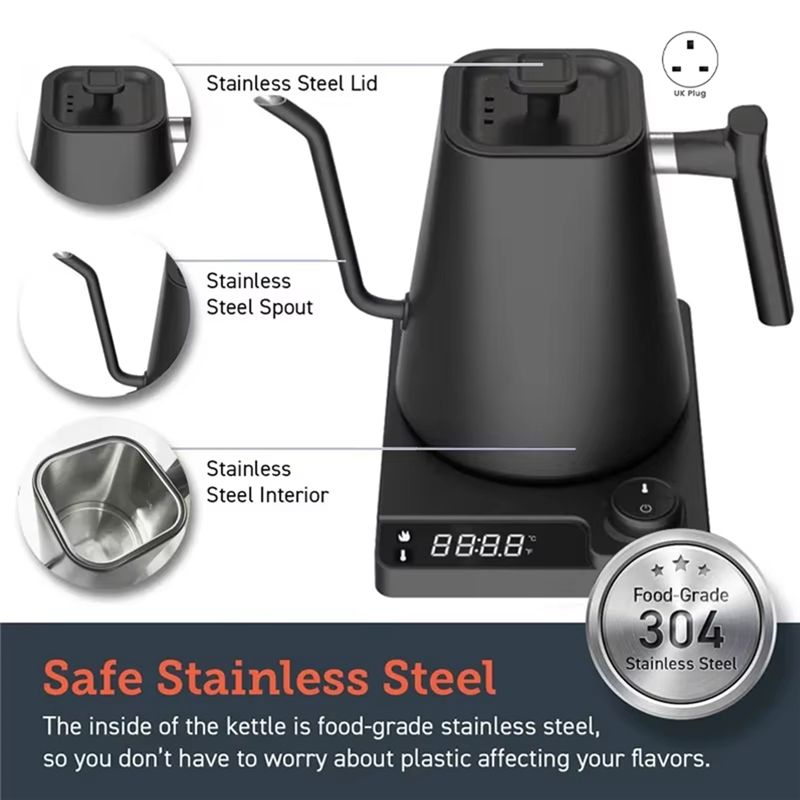 Gooseneck Electric Kettle With - Coffee Tea Uk avaliação e preço
