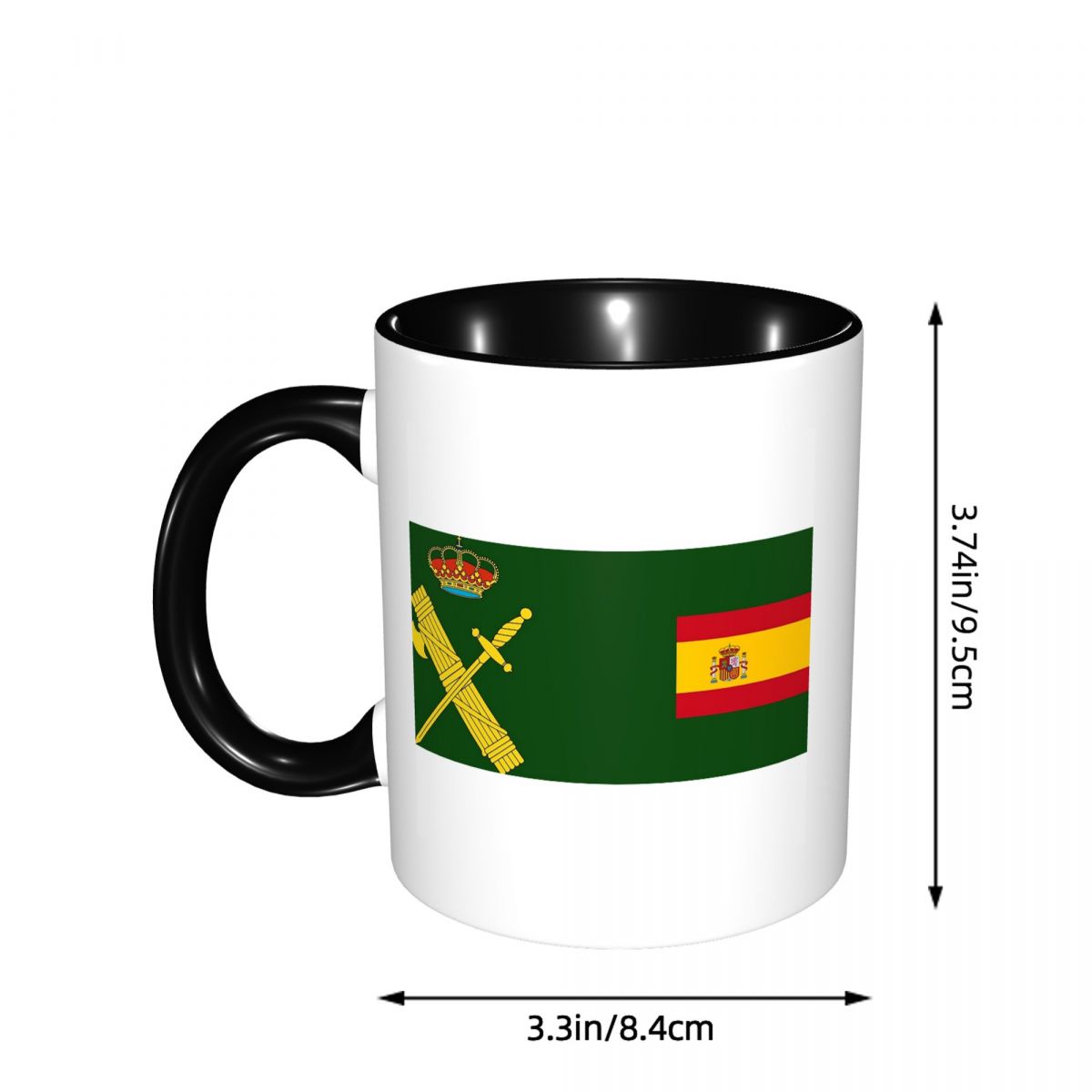 Spain Flag Plus Emblem Civil G - Coffee Plus Tea avaliação e preço