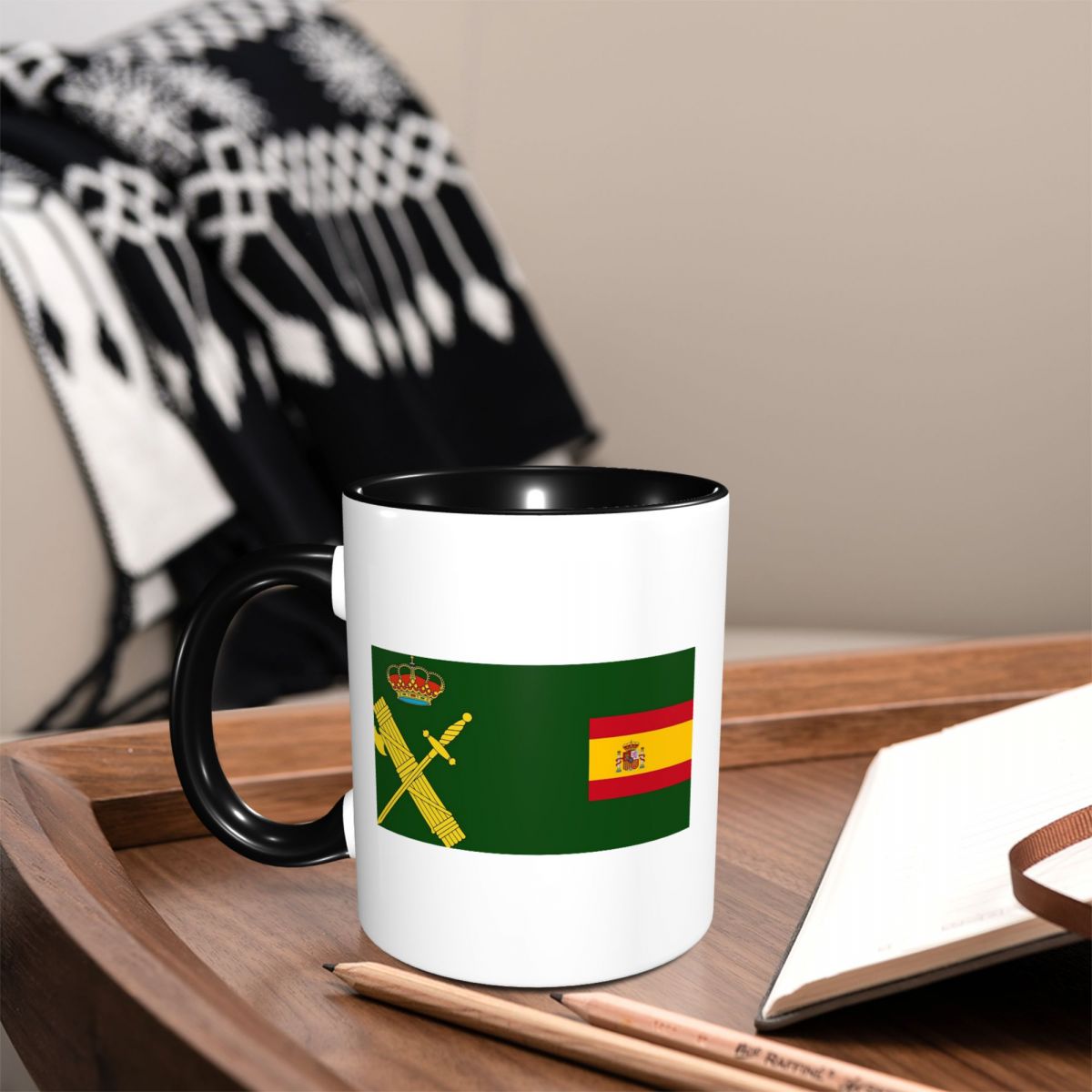 Spain Flag Plus Emblem Civil G - Coffee Plus Tea avaliação e preço