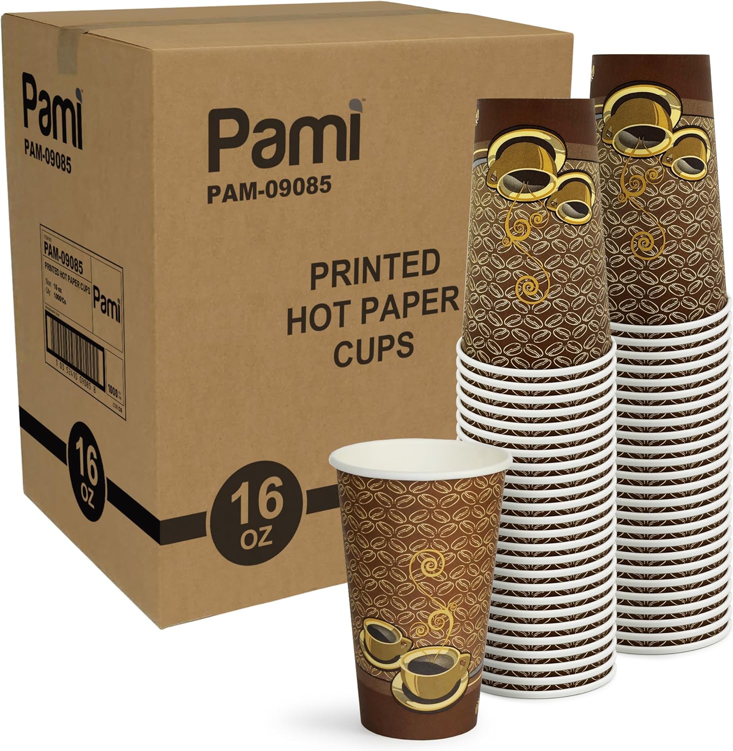 Disposable Coffee Cups 16oz, S - Coffee Tea Hot avaliação e preço