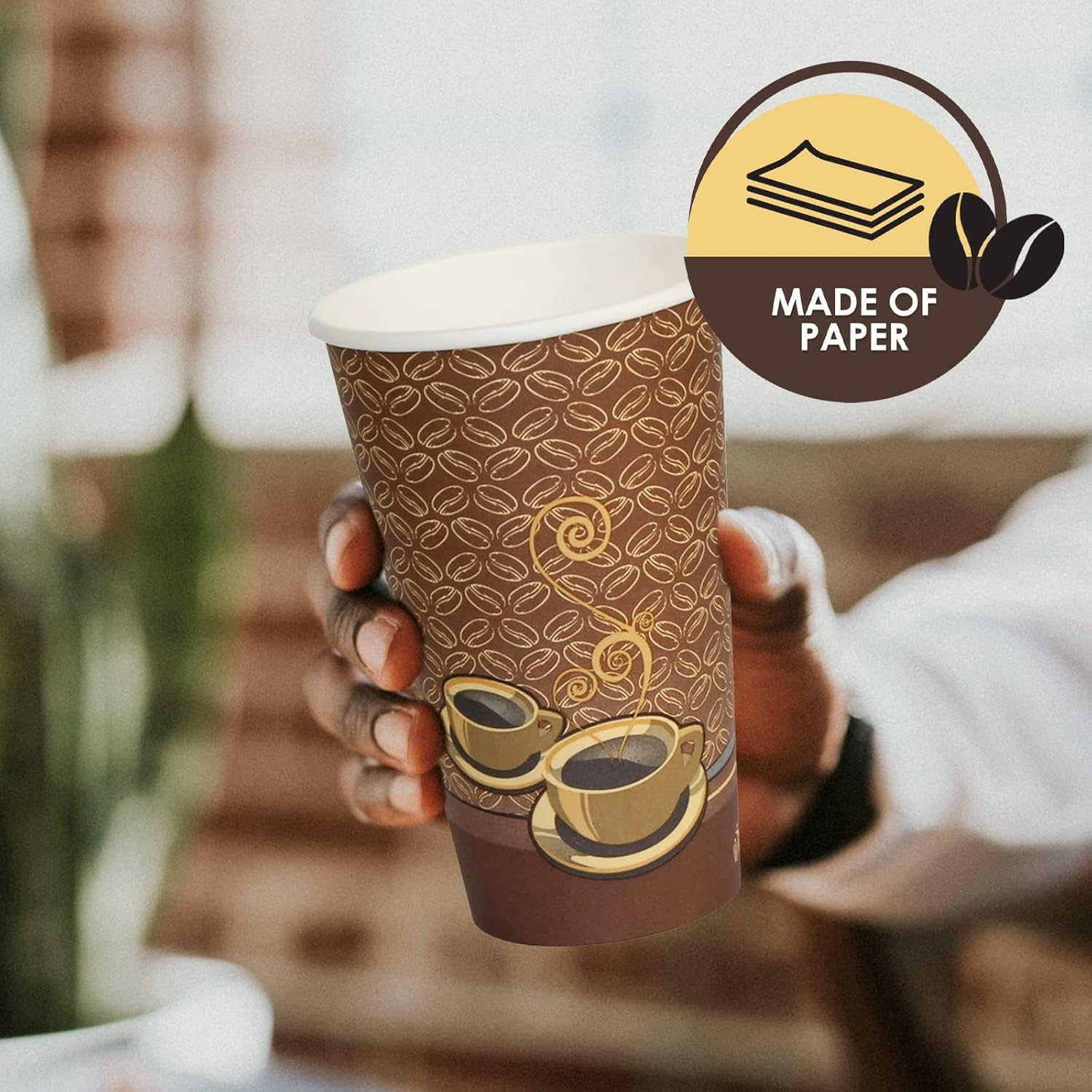 Disposable Coffee Cups 16oz, S - Coffee Tea Hot avaliação e preço