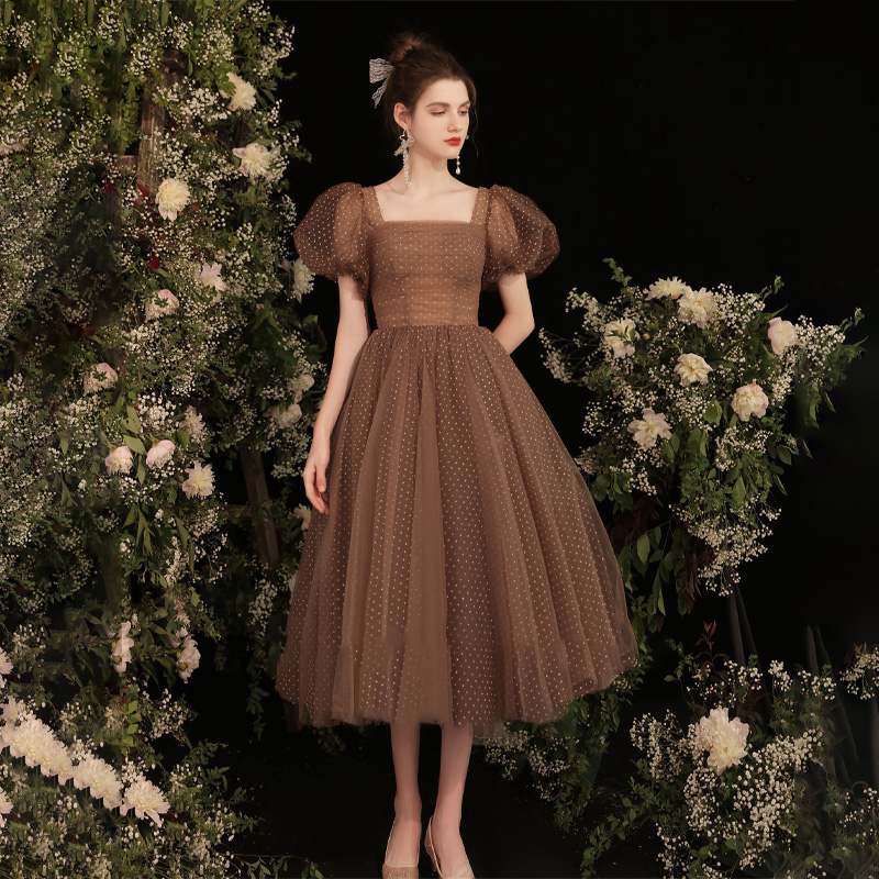 It's Yiiya Evening Dress Coffe - Coffee Plus Tea avaliação e preço