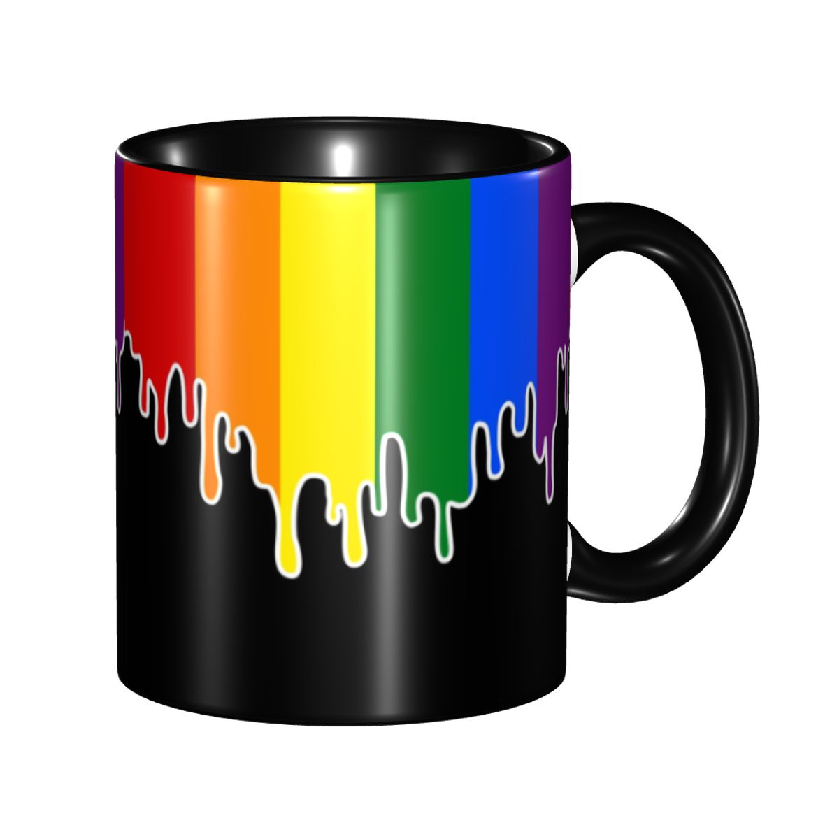 Custom Gay Pride Flag Drip Des - Water Tea And Coffee avaliação e preço