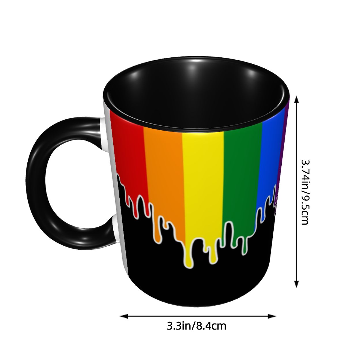 Custom Gay Pride Flag Drip Des - Water Tea And Coffee avaliação e preço