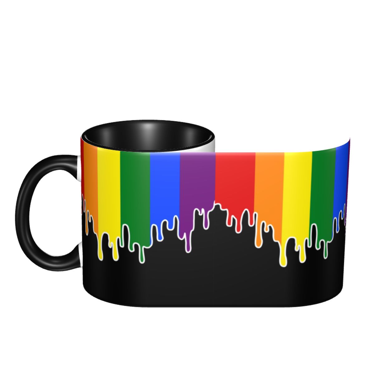 Custom Gay Pride Flag Drip Des - Water Tea And Coffee avaliação e preço