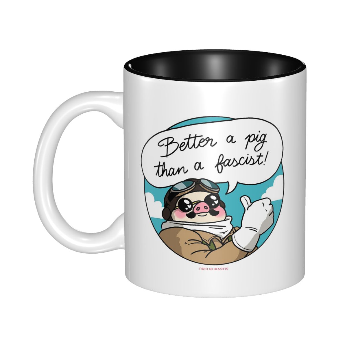 Better A Pig Than A Fascist! M - Coffee Better Than Tea avaliação e preço