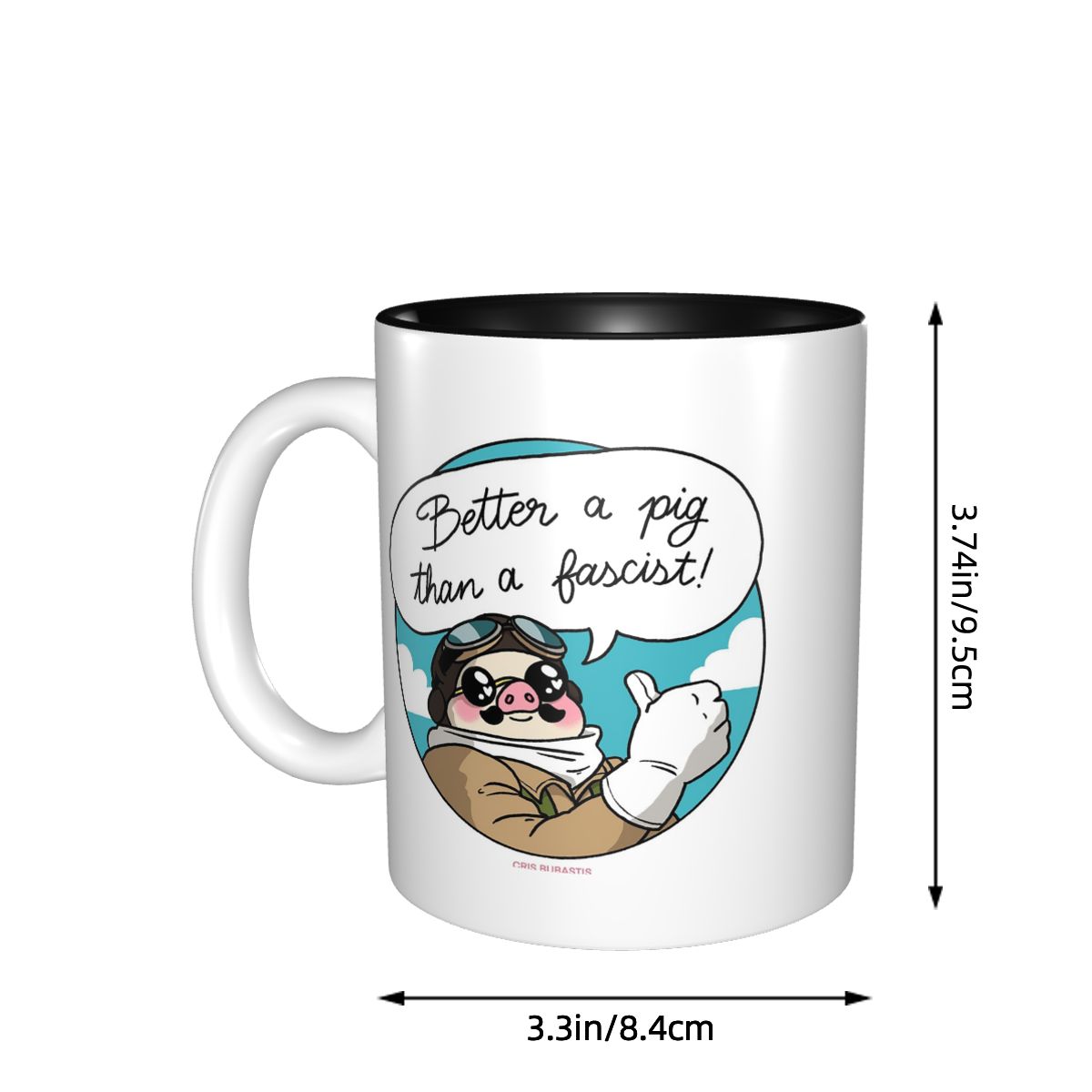 Better A Pig Than A Fascist! M - Coffee Better Than Tea avaliação e preço