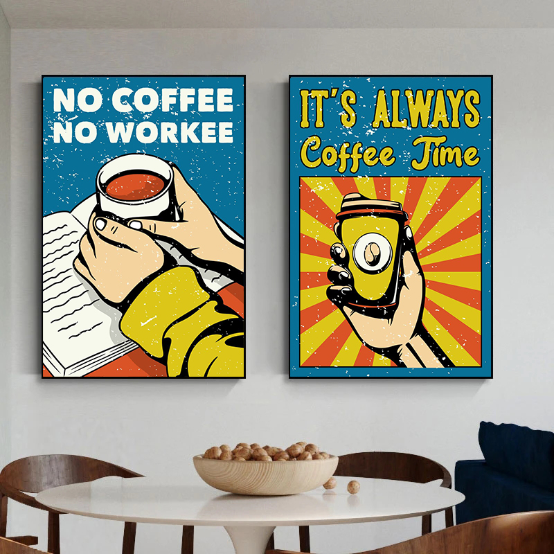 1pc frameless American Style V - Coffee Tea Picture avaliação e preço