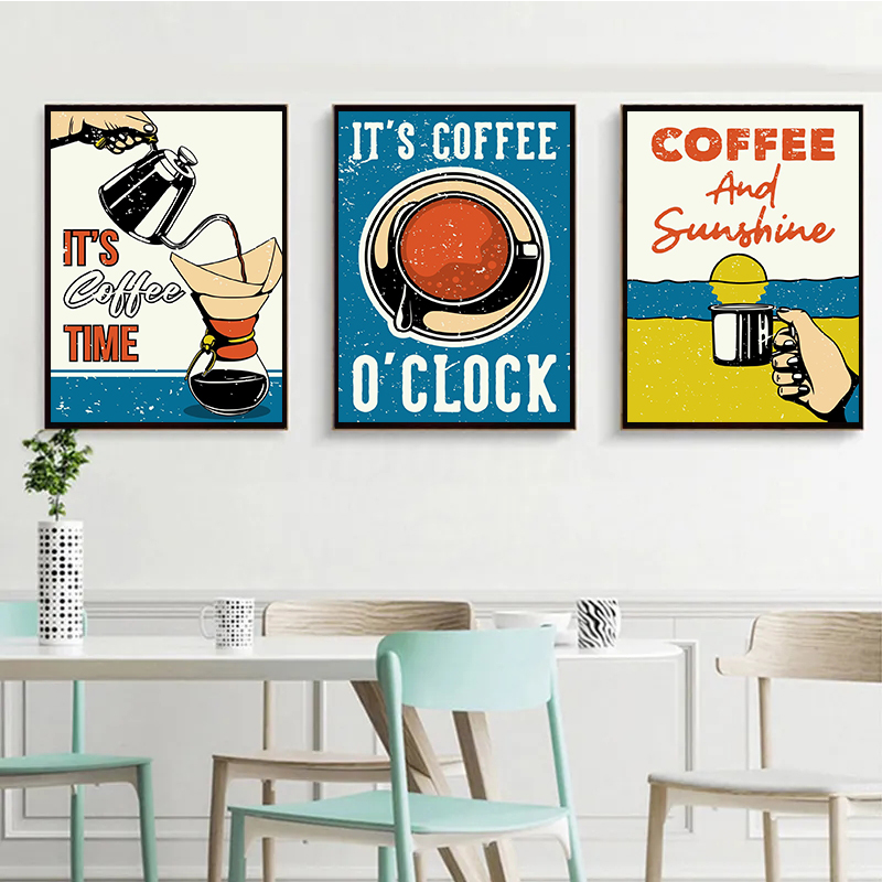 1pc frameless American Style V - Coffee Tea Picture avaliação e preço