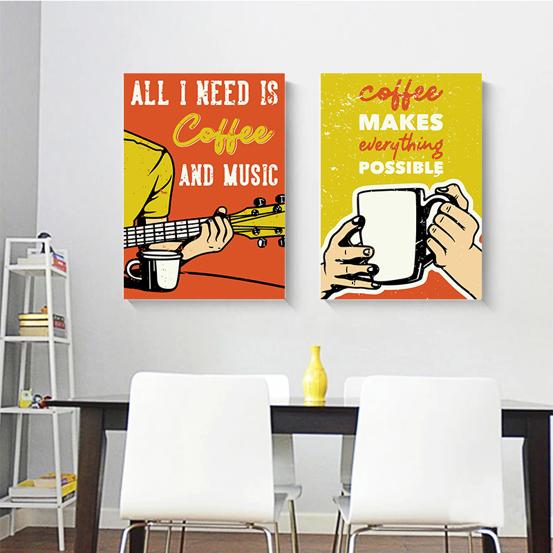 1pc frameless American Style V - Coffee Tea Picture avaliação e preço