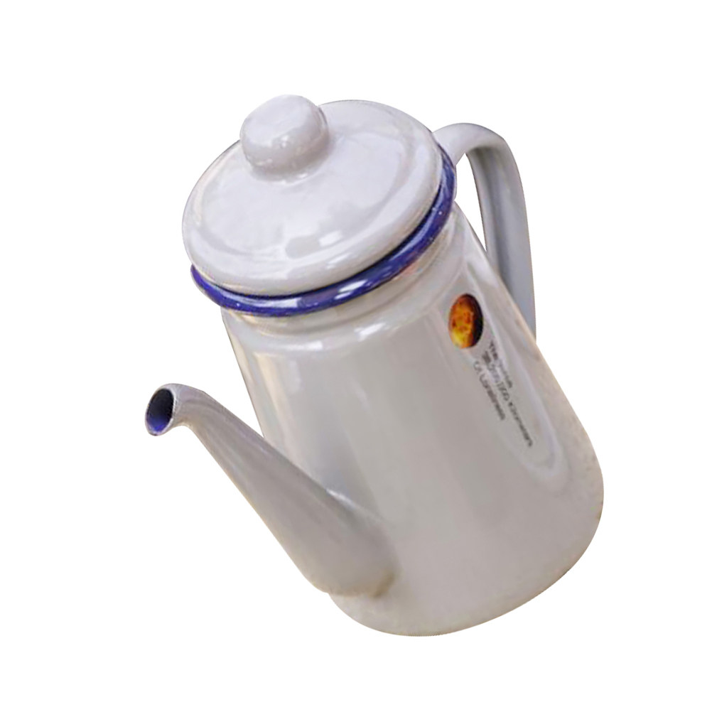 Handled Enamel Coffee Pot Prof - Water Tea And Coffee avaliação e preço