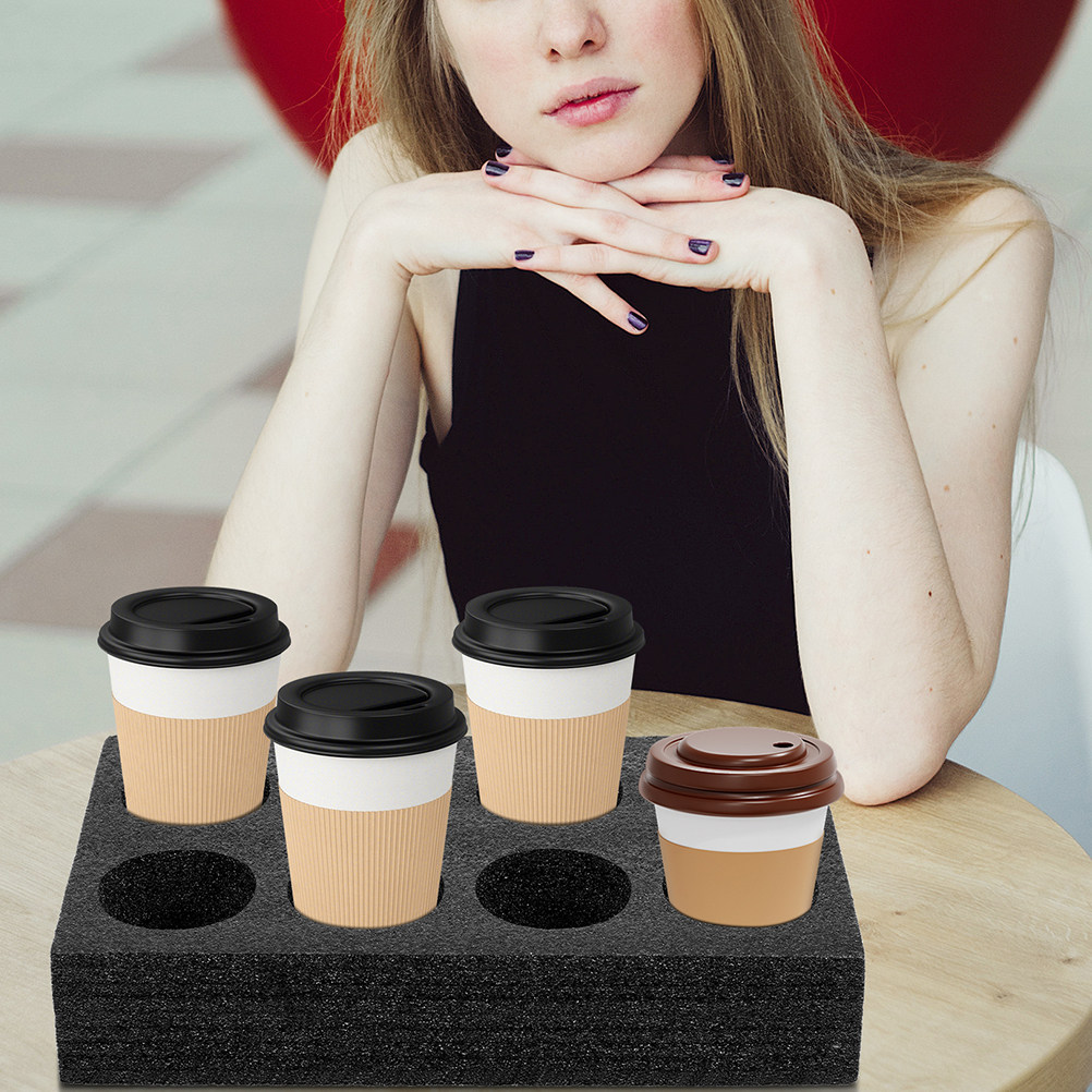 2Pcs Milk Tea Cup Holder Tray  - Coffee Tea Drink avaliação e preço